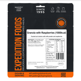 Expedition Foods Freeze Dried Meal Pouch - Granola With Raspberries - Various Sizes