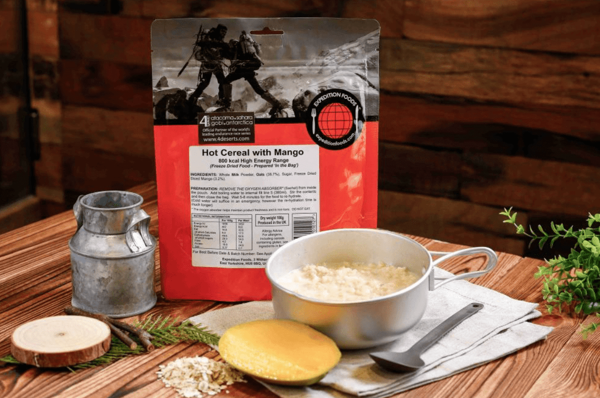 Expedition Foods Freeze Dried Meal Pouch - Hot Cereal With Mango - Various Sizes
