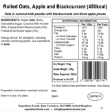 Expedition Foods Freeze Dried Meal Pouch - Rolled Oats Apple & Blackcurrant - Various Sizes