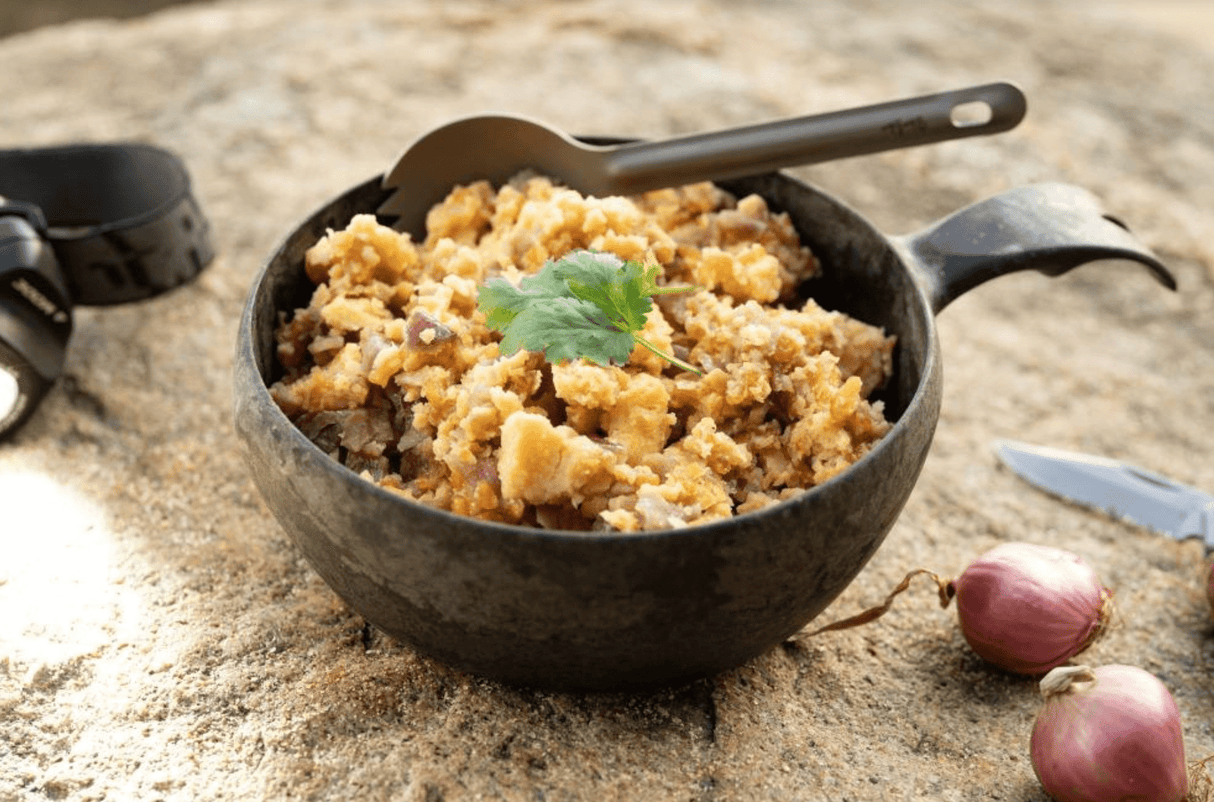 Expedition Foods Freeze Dried Meal Pouch - Scrambled Egg, Cheese & Caramelised Onion - Various Sizes