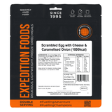 Expedition Foods Freeze Dried Meal Pouch - Scrambled Egg, Cheese & Caramelised Onion - Various Sizes