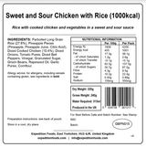 Expedition Foods Freeze Dried Meal Pouch - Sweet And Sour Chicken With Rice - Various Sizes