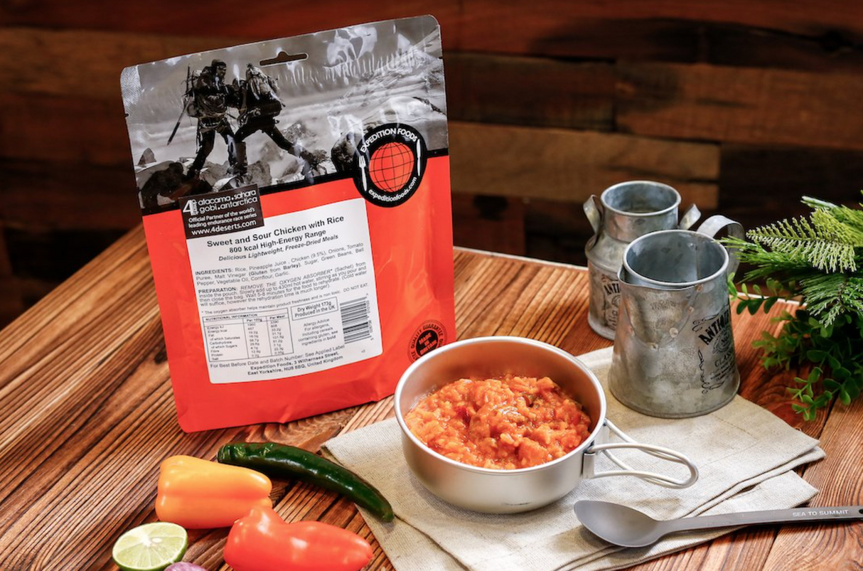 Expedition Foods Freeze Dried Meal Pouch - Sweet And Sour Chicken With Rice - Various Sizes