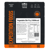 Expedition Foods Freeze Dried Meal Pouch - Vegetable Stir Fry - Various Sizes