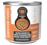 Expedition Foods Freeze Dried Meal Tin Asian Noodles with Chicken and Mixed Vegetables - 13 Servings