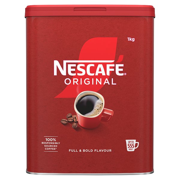 1kg NESCAFE Original Instant Coffee Tin - Bulk Food Ration Storage