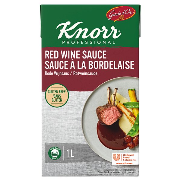 Knorr Professional Red Wine Sauce 1 Litre - Bulk Food Ration Storage