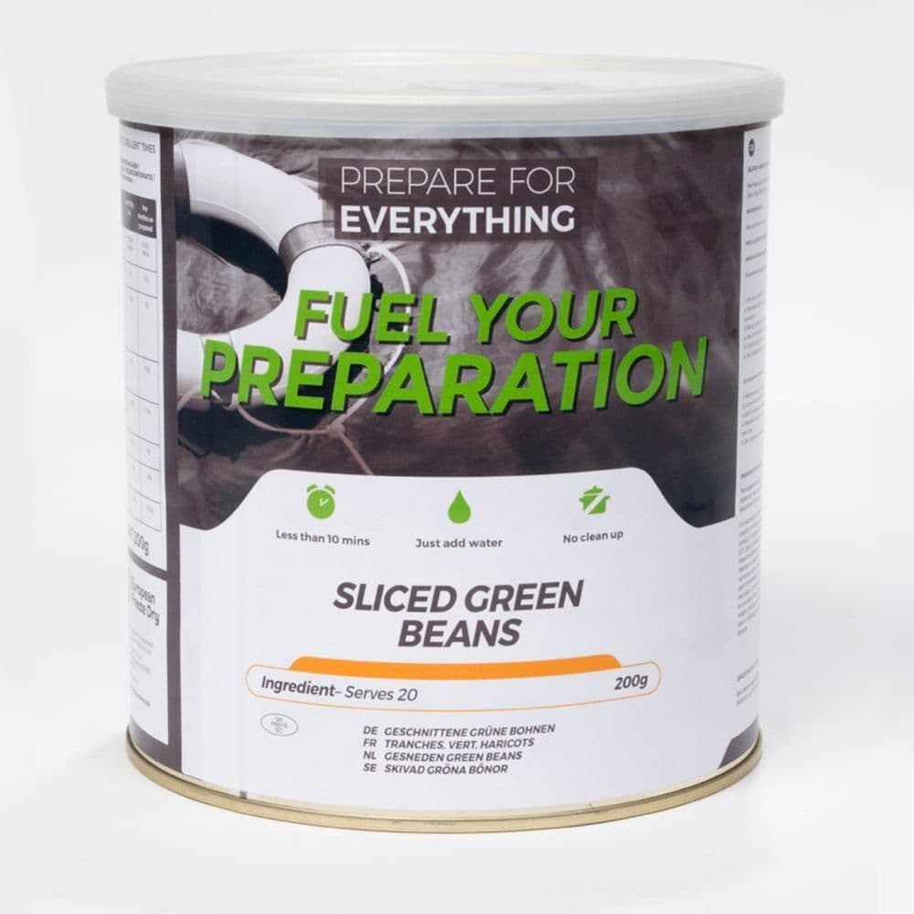 Fuel Your Preparation Freeze Dried Food Ration Meal Tin - Sliced Green Beans