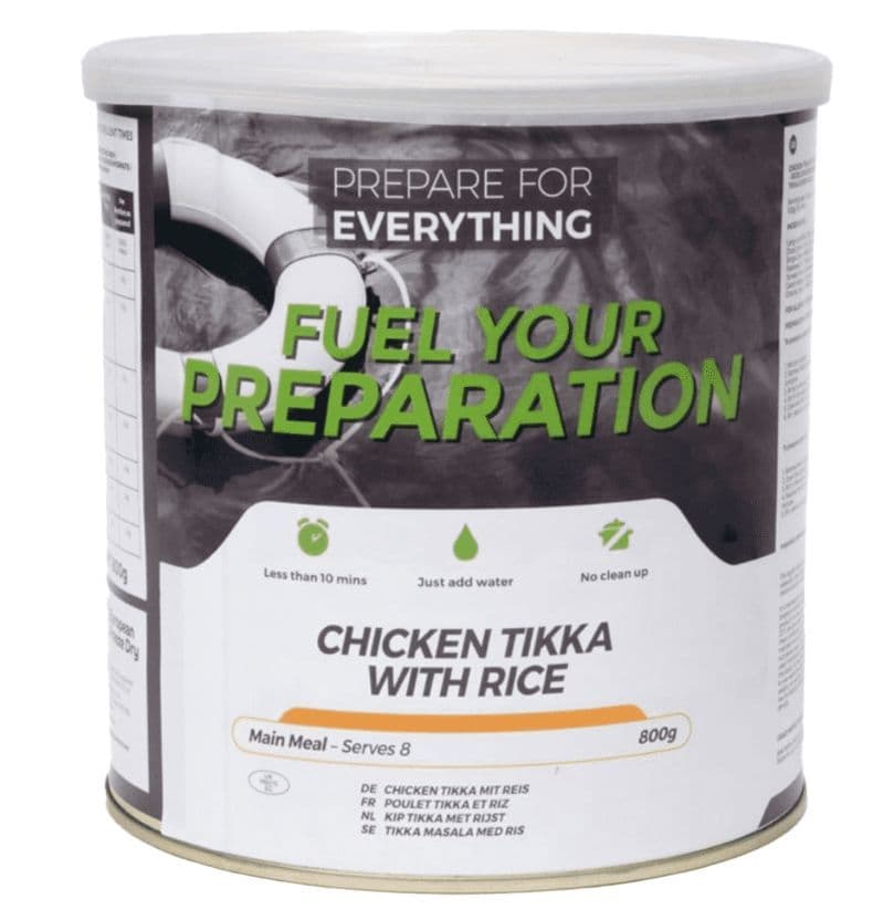 Fuel Your Preparation Freeze Dried Ration Meal Tin - Chicken Tikka With Rice