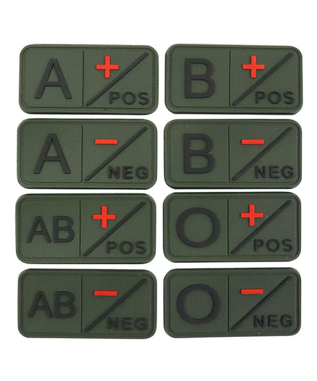 Kombat UK Tactical Blood Group Patch - Olive Green - O-