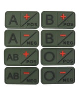 Kombat UK Tactical Blood Group Patch - Olive Green - B-
