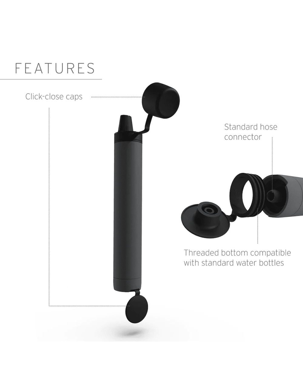 LifeStraw Peak Series Personal Water Filter Straw - Mountain Blue