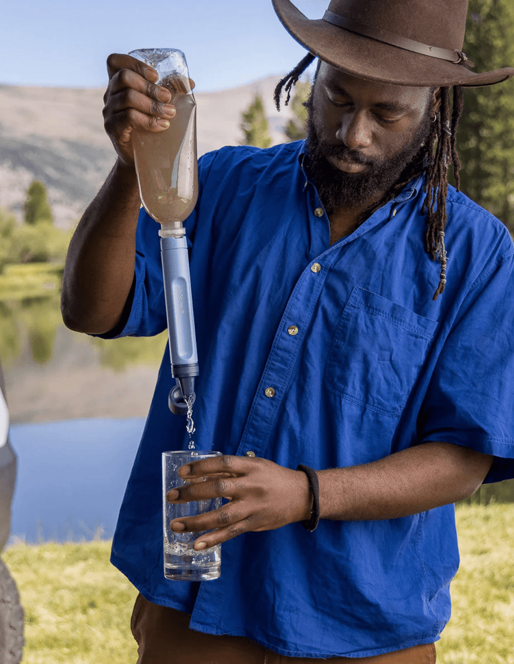 LifeStraw Peak Series Personal Water Filter Straw - Mountain Blue