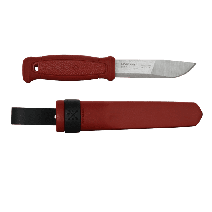 Mora Kansbol Stainless Steel Bushcraft Knife - Dala Red